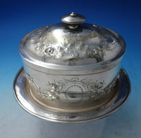 English Silverplate Biscuit Box Covered and Engraved 9" x 6 1/2" (#5613)