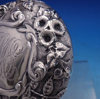 Repousse by R and S Sterling Silver Powder Jar 3 1/4" x 4 1/4" 7.3 ozt. (#7032)