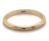 14k White and Yellow Gold Wedding Band Ring Jewelry Size 6 (#J5881)