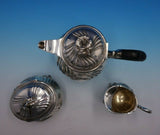 Louis XIV by Unknown Swedish .830 Silver Tea Set 3pc w/ 3D Floral Finial (#4886)