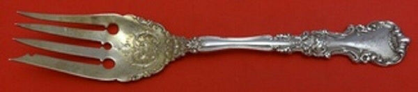 Avalon by International Sterling Silver Cold Meat Fork Goldwashed 8 1/2"