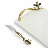 Michael Aram - Black Iris Large Cheese Board with Knife New in Box - 111208