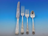 Old Maryland Engraved by Kirk Sterling Silver Flatware Set 77 pcs Mono M Dinner