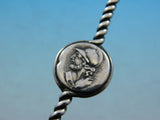 Medallion aka Etruscan by Shiebler Sterling Silver Watch Fob 3 1/8" Antique