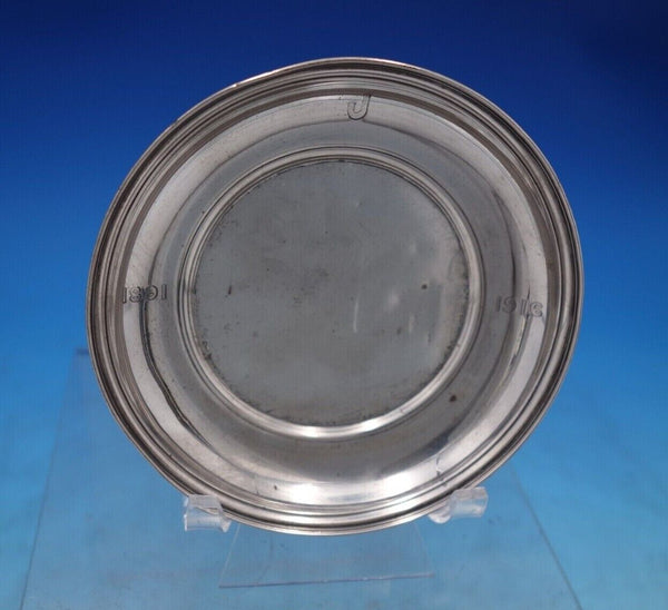 Tiffany and Co Sterling Silver Candy Dish Round with Worn City Scape 4" (#6882)