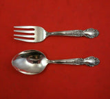 Brocade by International Sterling Silver Baby Set 2-Piece Original 4 1/4"