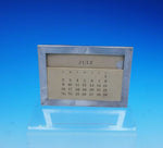 Faneuil by Tiffany and Co Sterling Silver Calendar with Glass (#3452)