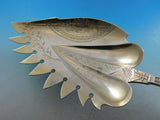 Japanese by Gorham Sterling Silver Macaroni Server Gold Wash Brite Cut 10 3/8""