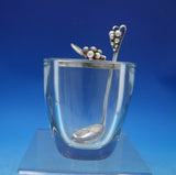 E. Dragsted Danish Sterling Silver Cut Crystal Jelly Jar w/ Spoon #1775 (#6755)