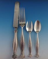Sandringham by Shiebler Sterling Silver Huge Flatware Set In Fitted Box "B" Mono
