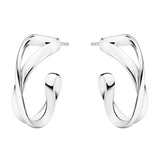 Infinity by Georg Jensen Sterling Silver Earhoops Earrings - New