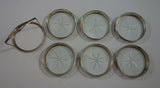 Webster Sterling Silver Coaster Set of 6 with Cut Crystal  in Caddy  (#2375)