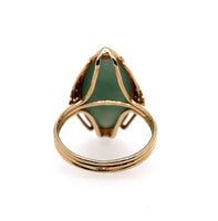 14k Yellow Gold Ming's Jadeite Jade Ring with GIA Report (#J5663)