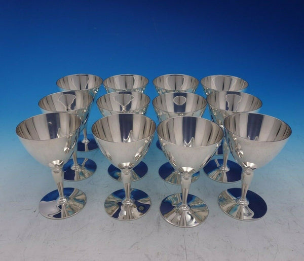 Tiffany Art Deco Sterling Silver and Crystal Barware Martini