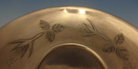 Fuchsia by Whiting Sterling Silver Cup & Saucer Bright-Cut with Flowers (#0400)
