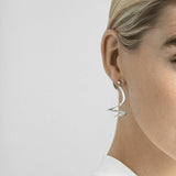 Mobius by Georg Jensen Sterling Silver Earrings Drop Swirl - New