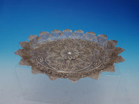 Sterling Silver Filigree Bowl Tray Oval 10 1/2" x 8 3/4" with Daisy (#4619)