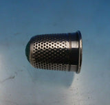 Swedish Sterling Silver Thimble Green Top #2 7/8" Tall x 3/4" Diameter (#6568)