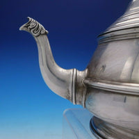 Victorian English Sterling Silver Tea Pot with Wood Handle and Finial (#4138)