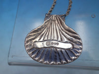 JP & Co English Sterling Silver Liquor Label "Gin" with Shell Motif (#6576)