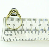 Art Deco 10k Yellow Gold Filigree Genuine Natural Amethyst Ring (#J4423)