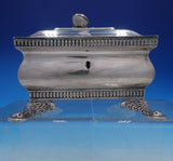 Vintage Polish 700 Silver Footed Jewelry Box with Walnut Finial (#4271)