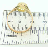 10k Rose Gold 1ct Genuine Natural Opal Ring (#J4133)