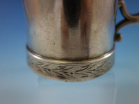 Whiting Sterling Silver Baby Child's Cup Mug Brite-Cut Border and Beading #35