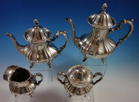 Poole Sterling Silver Tea Set 4pc #990 (#1583)