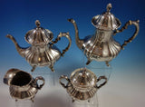 Poole Sterling Silver Tea Set 4pc #990 (#1583)