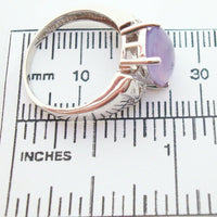 14K Gold Lavender Genuine Natural Chalcedony Ring (#J150)