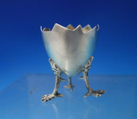 German 800 Silver Poached Egg cups Set of 6 with Chicken Feet (#6242)