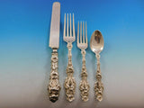 Lily by Whiting Sterling Silver Flatware Set Service 80 Pieces Script Monogram