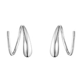 Mercy by Georg Jensen Denmark Sterling Silver Pair Swirl Earrings 10015148 New