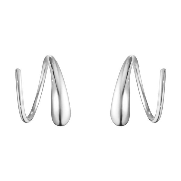 Mercy by Georg Jensen Denmark Sterling Silver Pair Swirl Earrings 10015148 New