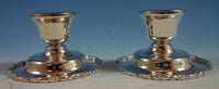 Luella Mexican Mexico Sterling Silver Candlestick Pair 2 1/8" x 4" (#2120)
