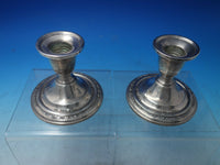 Courtship by International Sterling Silver Pair Short Candlesticks #N251 (#6140)