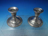 Courtship by International Sterling Silver Pair Short Candlesticks #N251 (#6140)