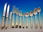 Pointed Antique by R&B D&H Sterling Silver Flatware Set Service 135 Pcs Dinner