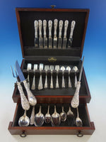 Chrysanthemum by Stieff Sterling Silver Flatware Set Service 62 pieces