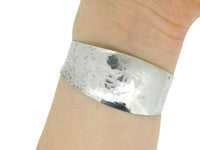 Hand Hammered Sterling Wide Cuff Bracelet (#J3143)