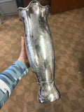 La Fantasy by Whiting Sterling Silver Tall Vase Acid Etched Figural Sea (#4663)