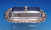 Repousse by Kirk Sterling Silver Covered Butter Dish w/ glass liner (#7316)