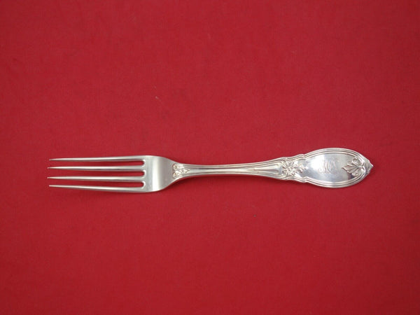 Coin Silver by Various Makers Regular Fork w/Leaf Patented 1850 7"