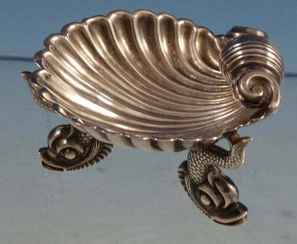 Hilliard and Thomason English Sterling Silver Salt Dip with Dolphin Feet (#3052)