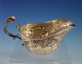 German .800 Silver Tea Set 3pc Figural Repoussed Cupids and Flowers  (#2902)