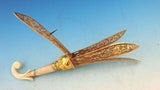 Gilt Bronze Tussie Mussie Posey Posy Holder with Petal Pierced Cup (#J1279)