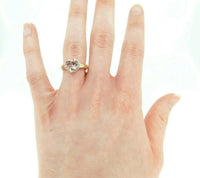 14k Yellow Gold Heart Genuine Natural Morganite Ring with Diamond Halo (#J4427)