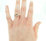 14k Yellow Gold Heart Genuine Natural Morganite Ring with Diamond Halo (#J4427)
