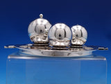 Pyramid by Georg Jensen Sterling Silver Condiment Set 4pc 11.5 ozt. (#7413)